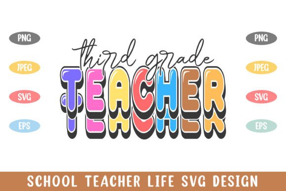 3rd Grade School Teacher Life: A Charming Embroidery Design