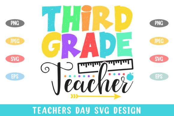 3rd Grade Teacher Colorful Teachers Day