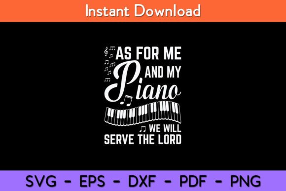 As for Me and My Piano: A Charming Embroidery Design