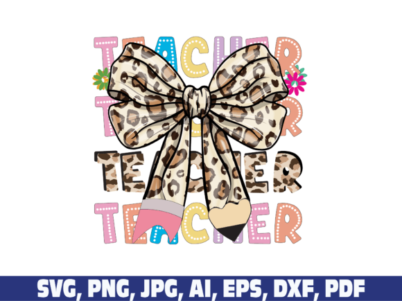 Coquette Teacher SVG: A Charming Retro Design