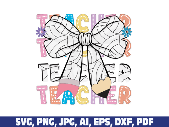 Coquette Teacher SVG: A Charming Vintage Design