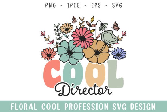 Floral Cool Director: A Vintage, Colorful Embroidery Design