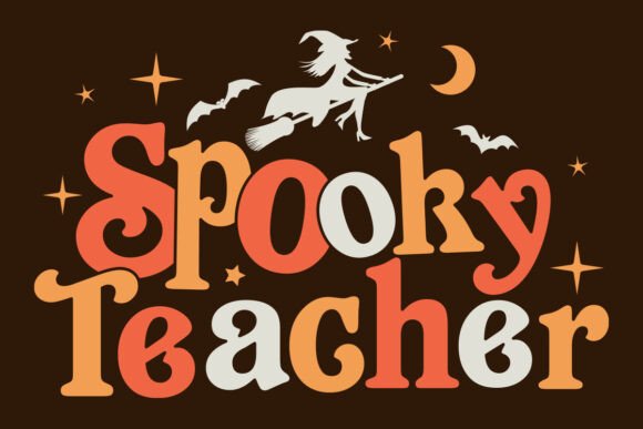 Halloween Spooky Teacher SVG: A Charming Embroidery Design