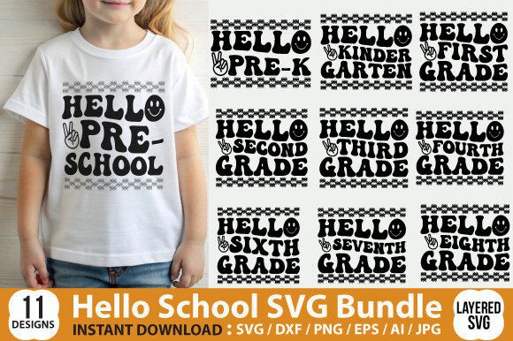 Hello School SVG Bundle: A Fresh Take for Embroidery