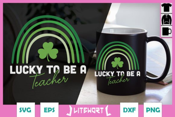 Rainbow Lucky to Be a Teacher SVG: A Vibrant Embroidery Choice
