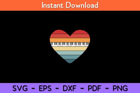 Retro Sunset Piano: A Charming Embroidery Design