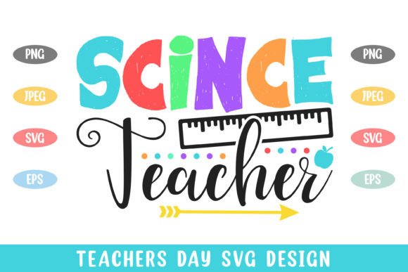 Science Teacher Colorful Teachers Day Design