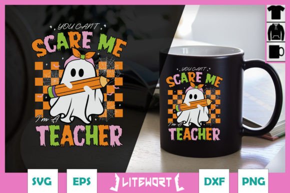 Teacher's Bold Embroidery: You Can't Scare Me SVG