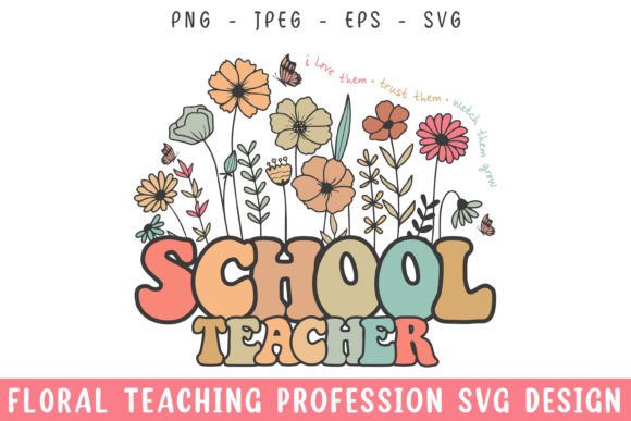 Vintage Floral Embroidery for Teacher Gifts